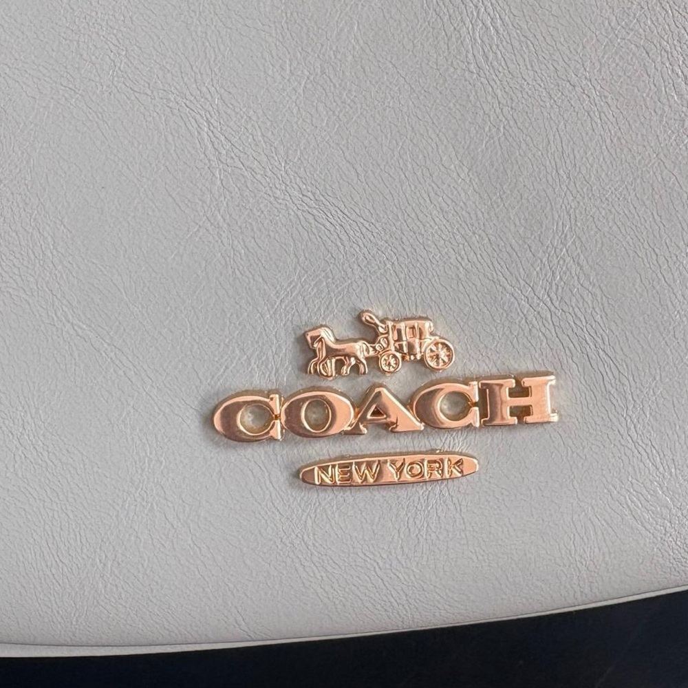 Coach Mint Green Leather Crescent Hobo Bag with Gold Hardware - Picture 2 of 9